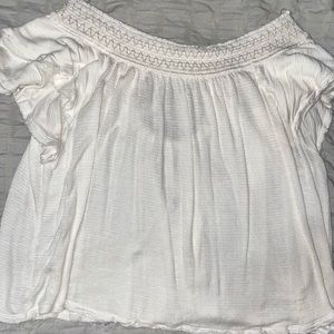 Distressed Off the Shoulder Top